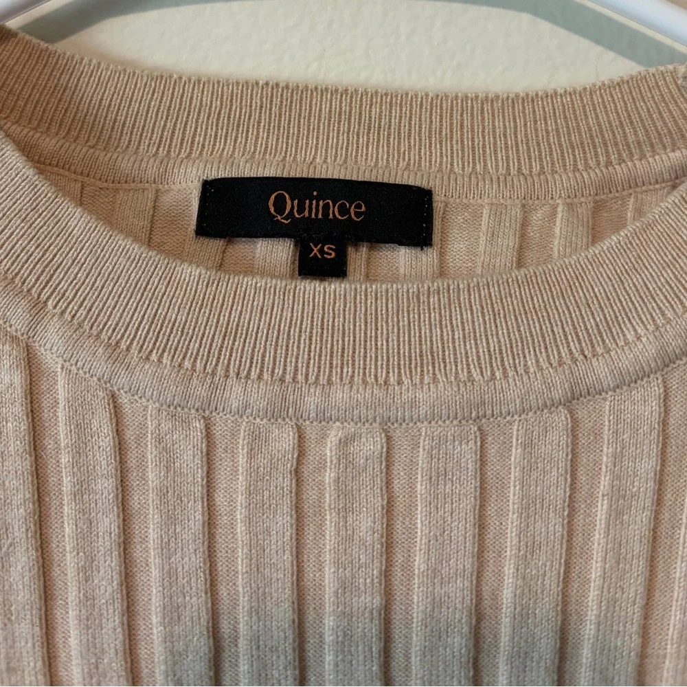 Quince Light Tan Ribbed Top - Picture 2 of 3